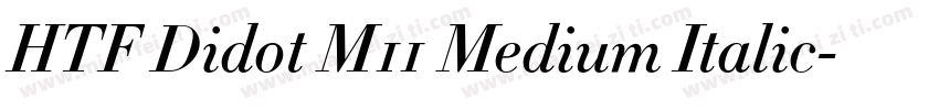 HTF Didot M11 Medium Italic字体转换